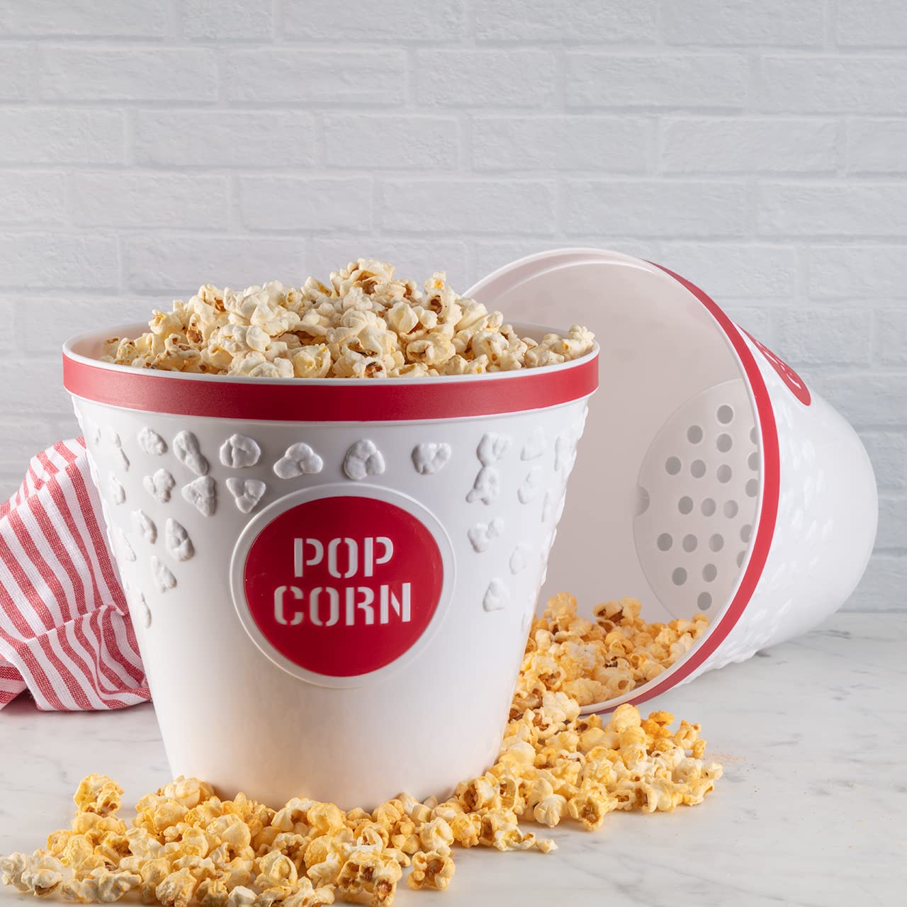 Hutzler Popcorn Buckets, Set of 2, Red : Amazon.ca: Home